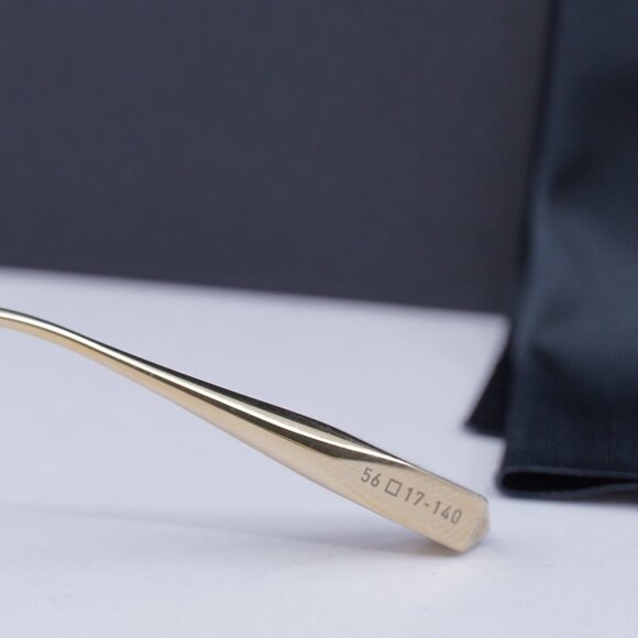 Valentino V-STUD-III VLX-136A Round Eyeglasses 56mm - Light Gold - Picture 9 of 10